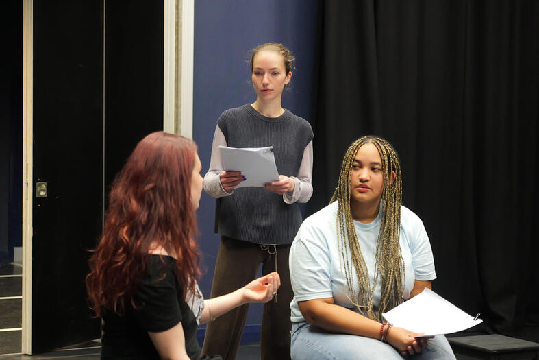 L-R Maisie Bayliss, Merle Fraser, and Hannah Diarra (By Charlie Rider)